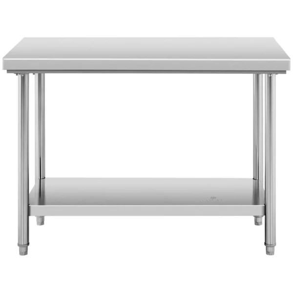 Pracovný stôl z nehrdzavejúcej ocele - 120 x 60 cm - nosnosť 137 kg - Image 2