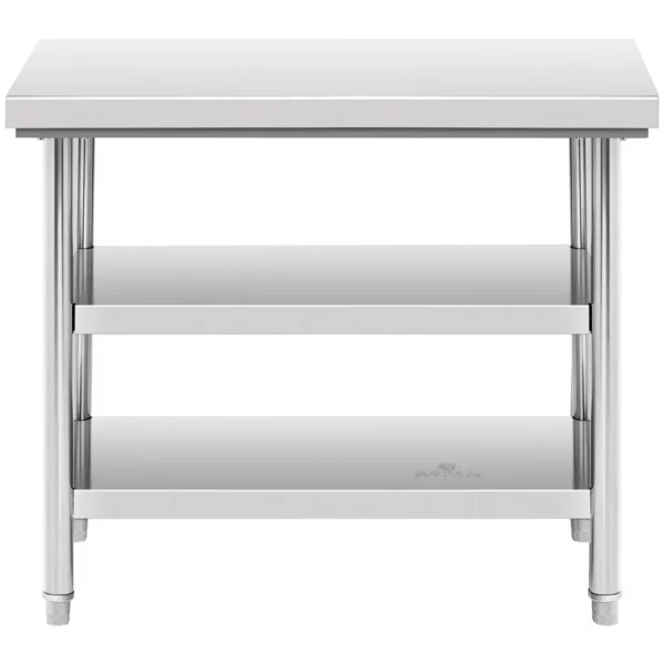 Nerezový stôl - 100 x 60 cm - 600 kg - 3 úrovne - Image 3