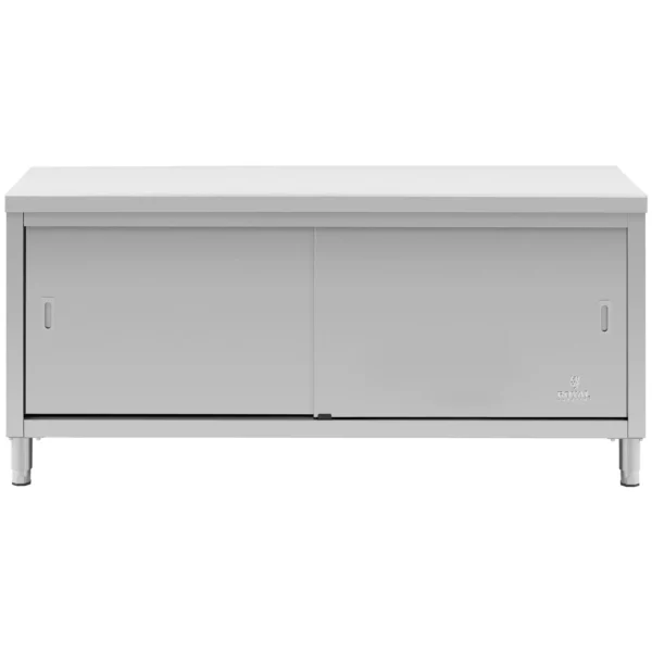 Pracovná skrinka z nehrdzavejúcej ocele - 180 x 70 cm - nosnosť 600 kg - Image 2