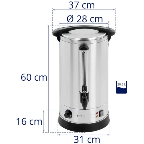 Varný termos - 20,5 l - varič vody - dvojstenný - ušľachtilá oceľ - Image 2