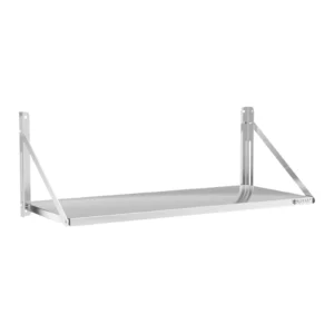 Nástenná polica - sklopná - 120 x 45 cm - 40 kg - nehrdzavejúca oceľ