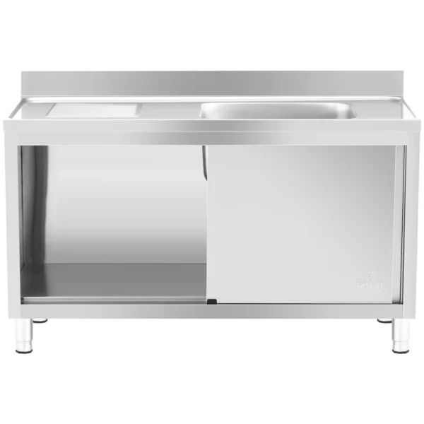 Drezová skrinka - 1 misa - Royal Catering - nehrdzavejúca oceľ - 500 x 400 x 240 mm - Image 3