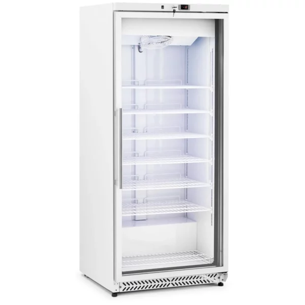 Mraznička - 580 l - Royal Catering - sklenené dvere - strieborná - chladivo R290 - Image 5