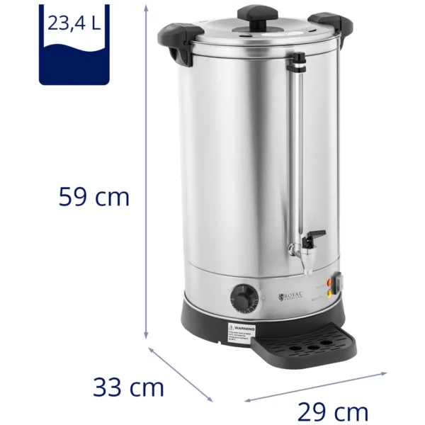 Varič vody - 19,7 l - 2500 W - odkvapkávacia miska - strieborná farba - Image 2