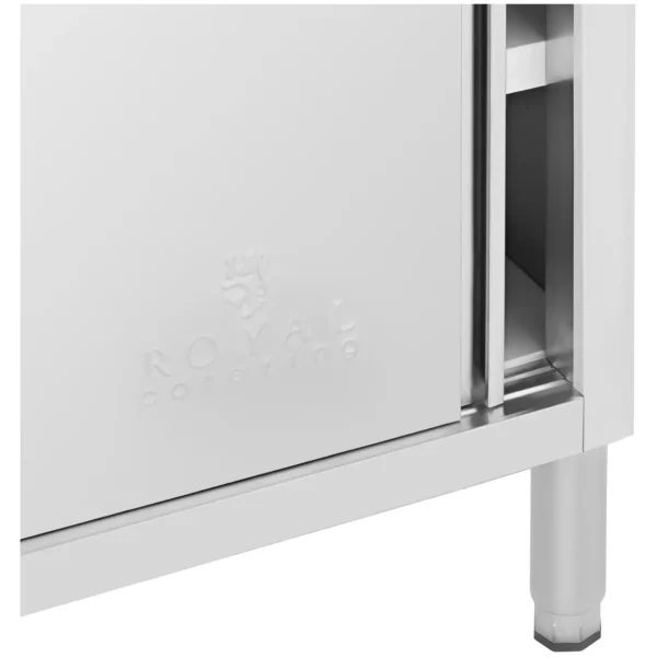 Pracovná skrinka z nehrdzavejúcej ocele - 100 x 50 cm - nosnosť 330 kg - Royal Catering - Image 4