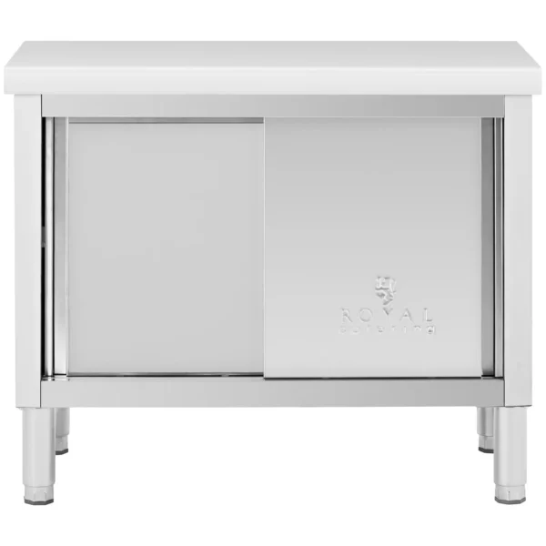 Pracovná skrinka z nehrdzavejúcej ocele - 100 x 50 cm - nosnosť 330 kg - Royal Catering - Image 2