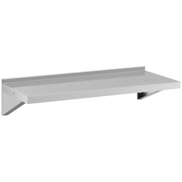 Nástenná polica - nehrdzavejúca oceľ - 100 x 40 cm - do 80 kg
