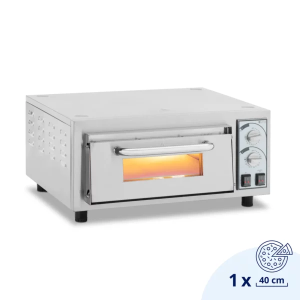 Pec na pizzu - 1 komora - 2400 W - Ø 40 cm - žiaruvzdorný kameň
