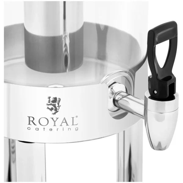 Dávkovač nápojov - 5,5 l - s chladiacim systémom - nehrdzavejúca oceľ/plast - Royal Catering - Image 5