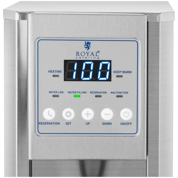 Varný termos - 8 L - 2100 W - Prípojka vody - Royal Catering - Image 6