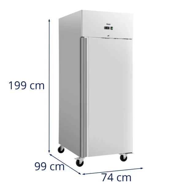 Gastro chladnička - 750 l - ušľachtilá oceľ - 1 dvere - 4 kolieska - Royal Catering - Image 2