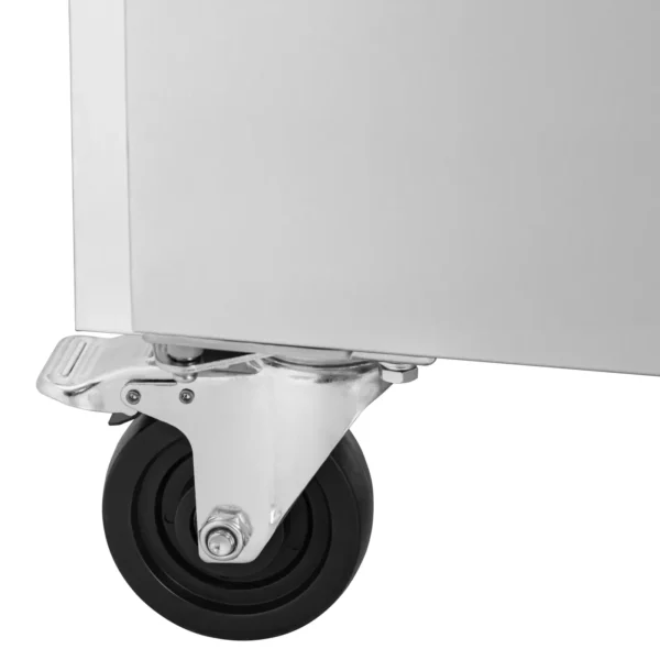 Chladiaci stôl na kolieskach - 550 l - 4 priehradky - 223 x 70 cm - Trieda B - ušľachtilá oceľ - Royal Catering - Image 4