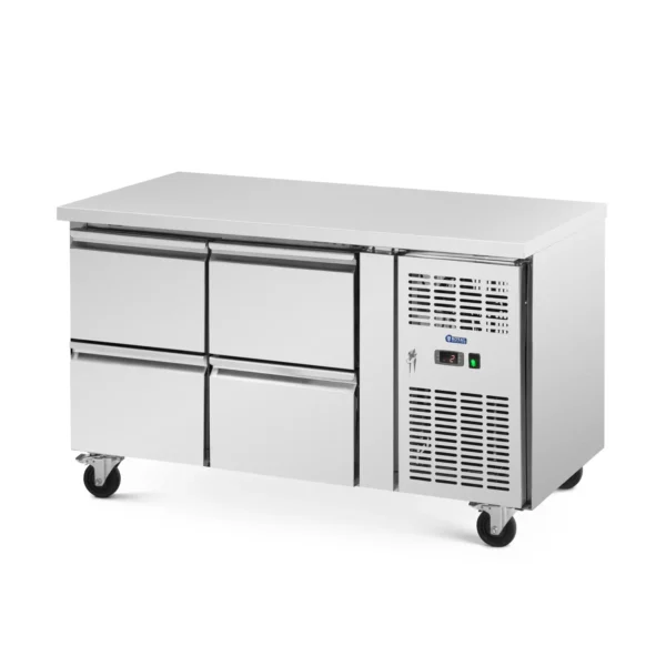Chladiaci stôl na kolieskach - 280 l - 4 zásuvky - 136 x 70 cm - trieda B - ušľachtilá oceľ - Royal Catering - Image 5