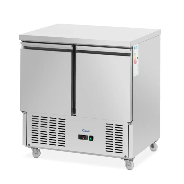 Chladiaci stôl na kolieskach - 240 l - 2 priehradky - 90 x 70 cm - trieda C - ušľachtilá oceľ - Royal Catering