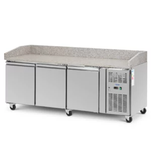 Chladiaci stôl na kolieskach - 560 l - 3 priehradky - 202 x 80 cm - ušľachtilá oceľ - Royal Catering