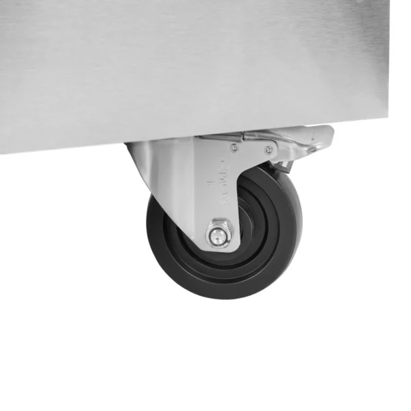 Chladiaci stôl na kolieskach - 390 l - 2 priehradky - 7 zásuviek - 202 x 80 cm - trieda B - ušľachtilá oceľ - Royal Catering - Image 2
