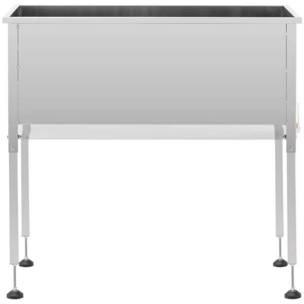Odviečkovací stôl - nehrdzavejúca oceľ - 104 x 50 x 100 cm - Image 2