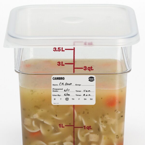 (6 kusov) CAMBRO | Rotačné štítky StoreSafe® – 250 štítkov na kotúč - Image 7