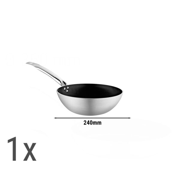 (3 kusy) set panvíc wok - 3 kusy vyrobené z hliníka - Image 4