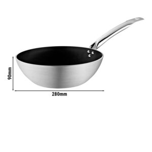 Wok panvica vyrobená z hliníka - Ø 28 cm