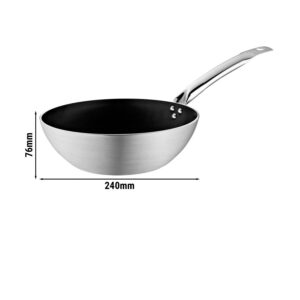 Wok panvica vyrobená z hliníka - Ø 24 cm