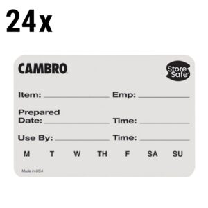 (24 kusov) CAMBRO | Rotačné štítky StoreSafe® – 250 štítkov na kotúč