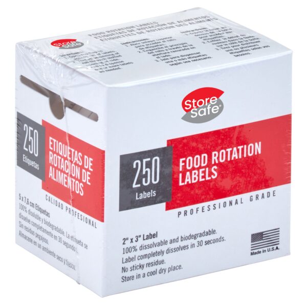 (24 kusov) CAMBRO | Rotačné štítky StoreSafe® – 250 štítkov na kotúč - Image 4
