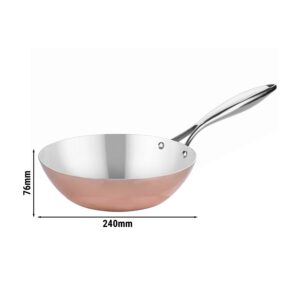 Wok panvica vyrobená z medi - Ø 24 cm