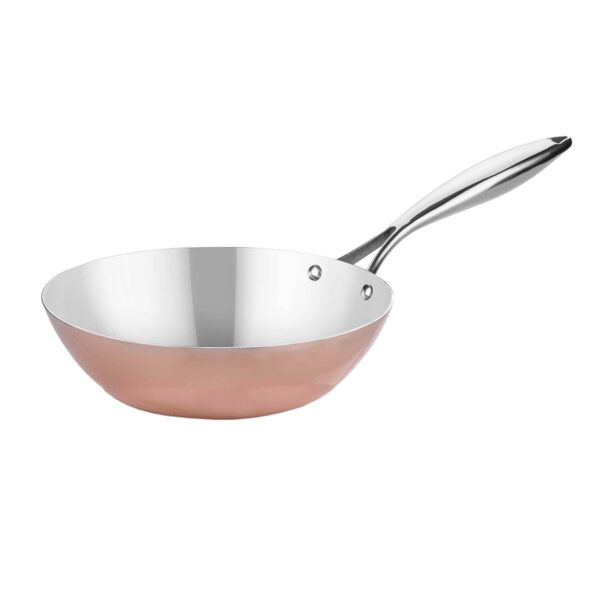 Wok panvica vyrobená z medi - Ø 26 cm - Image 6