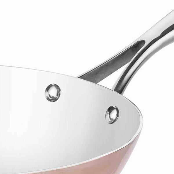 Wok panvica vyrobená z medi - Ø 26 cm - Image 5