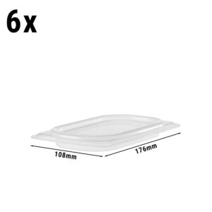 (6 kusov) CAMBRO | CAMWEAR® - Polypropylénové veko GN 1/9 - vzduchotesné - mliečne