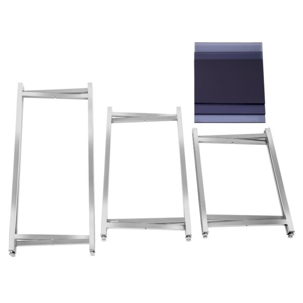 (3 kusy) súprava príručného/konferenčného stolíka - výška zloženia - 70, 90 a 120 cm - Image 3