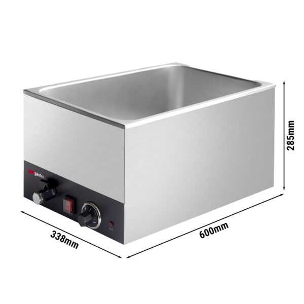 Bain Marie - 1,2 kW - pre GN 1/1 s výškou 200 mm - s vypúšťacím kohútikom - Image 6