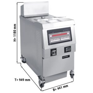 Elektrická fritéza - 25 litrov - 14,2 kW - so systémom olejového filtra