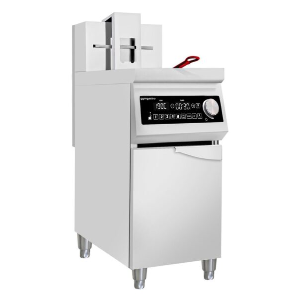 Indukčná fritéza - 30 litrov - 10 kW - s automatickým zdvíhaním koša