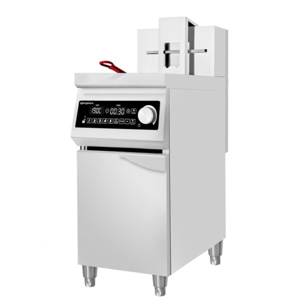 Indukčná fritéza - 30 litrov - 10 kW - s automatickým zdvíhaním koša - Image 10