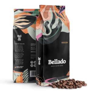 BELLADO | Kávové zrná "Monsoon" - 12x 1kg - 60% Arabica a 40% Robusta