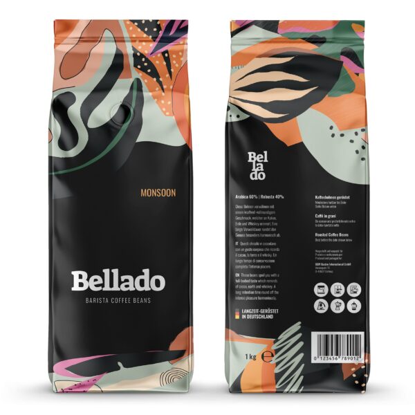 BELLADO | Kávové zrná "Monsoon" - 12x 1kg - 60% Arabica a 40% Robusta - Image 3