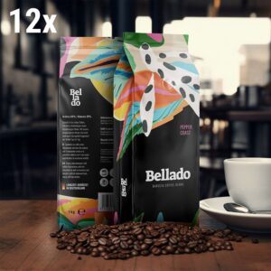BELLADO | Kávové zrná "Pepper Coast" - 12x 1kg - 80% Arabica a 20% Robusta
