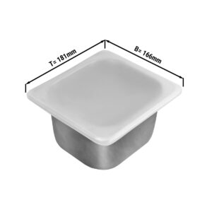 Silikónové veko pre 1/6 GN nádoby a zmrzlinové nádoby (176 x 162 mm)