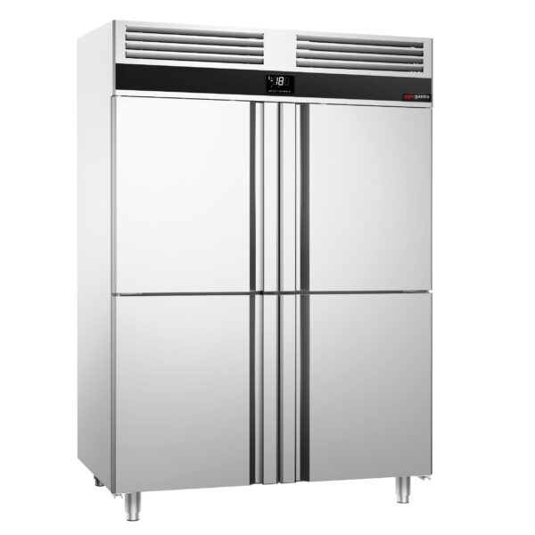 Nerezová chladnička PREMIUM - GN 2/1 - 1400 litrov - so 4 polovičnými dverami - Image 7