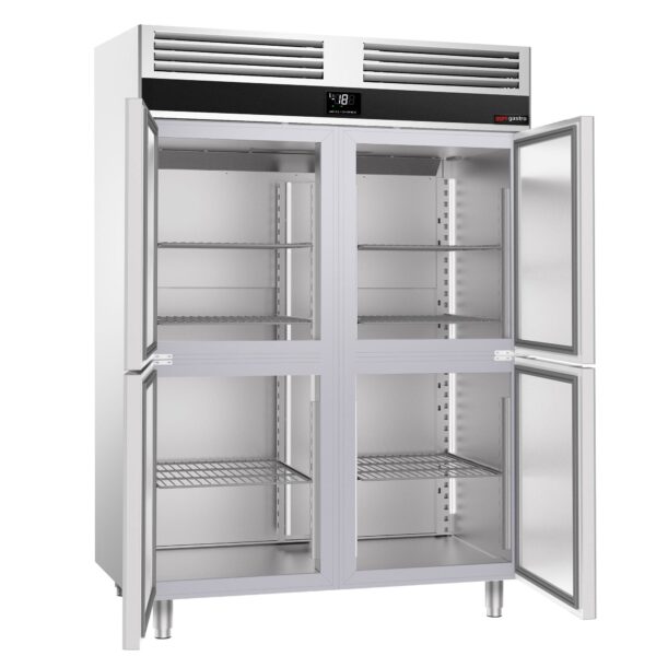 Nerezová chladnička PREMIUM - GN 2/1 - 1400 litrov - so 4 polovičnými dverami - Image 6