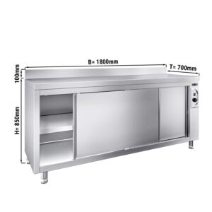 Ohrievacia skriňa PREMIUM - 1800x700mm - so zadnou stenou