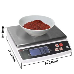 Digitálna kuchynská váha do 5 kg - stupnica: 0,5 gramu