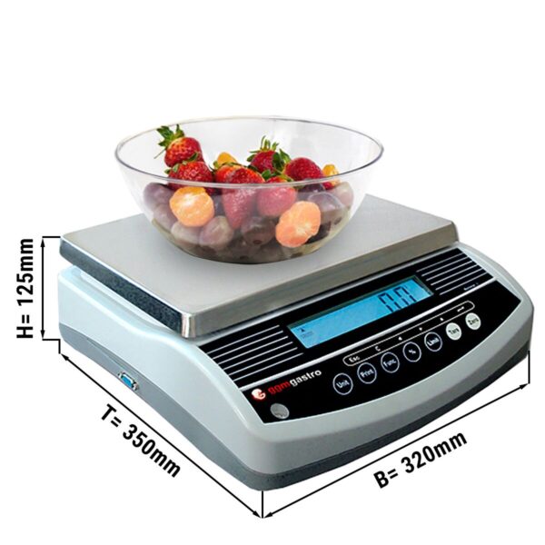Digitálna kuchynská váha do 6 kg - stupnica: 2 gramy
