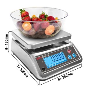 Digitálna kuchynská váha do 6 kg - stupnica: 2 gramy
