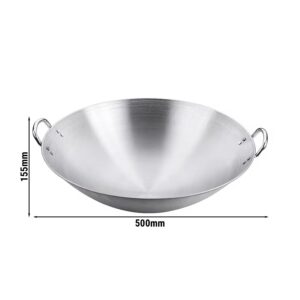 Wok panvica vyrobená z nehrdzavejúcej ocele - Ø 450 mm