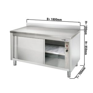 Ohrievacia skriňa ECO - 1800x700mm - so zadnou stenou