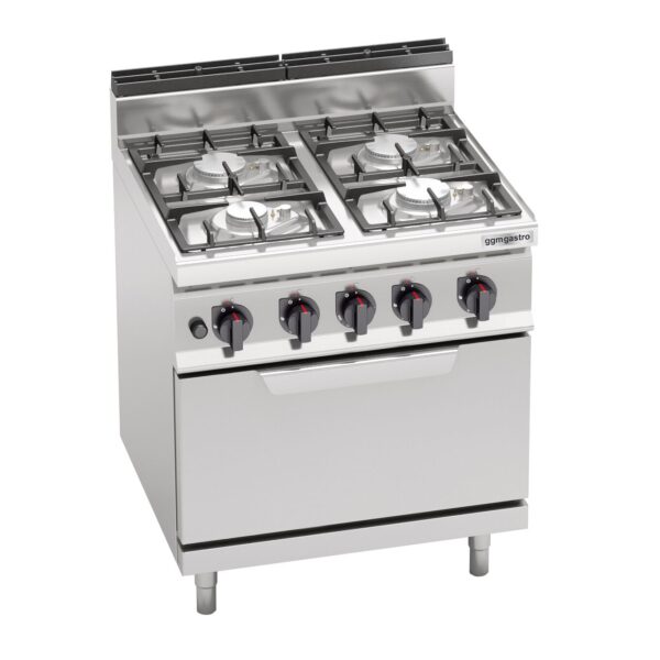Plynový sporák - 21,5 kW - 4 horáky - vrátane elektrickej rúry statickej - 7,5 kW - Image 6
