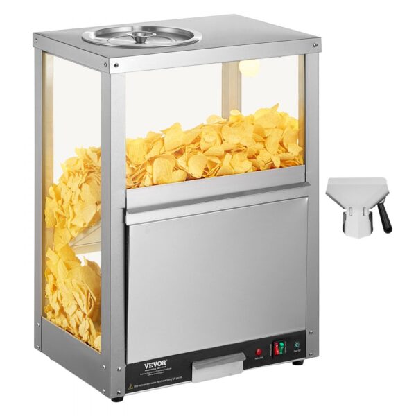 VEVOR Nacho Chips Ohrievač 80L Nacho Chips Popcorn Arašidy Zemiakové lupienky